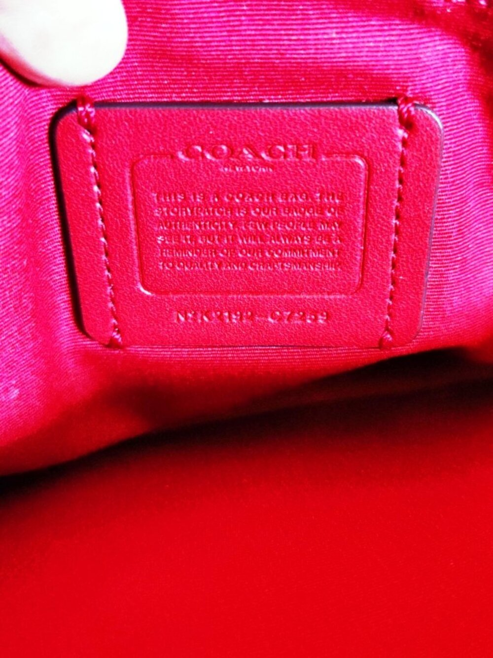 Coach Serena Mini Satchel with Linear Quilted Nappa Leather in Electric Red, EUC - Picture 12 of 12